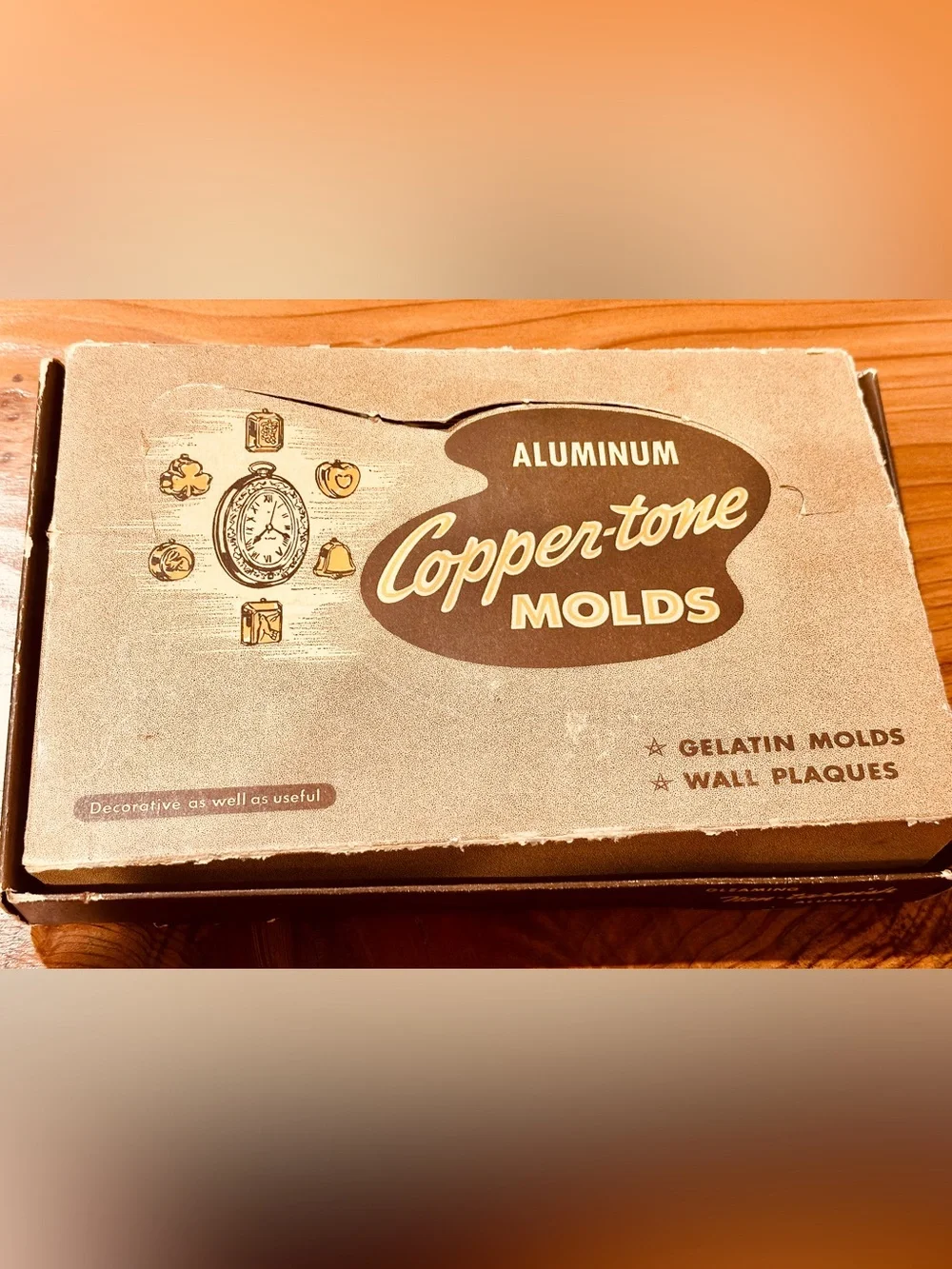 Vintage Mirro Copper Tone Aluminum Gelatin Molds 6-Pc Set 1950-‘60s -Excellent